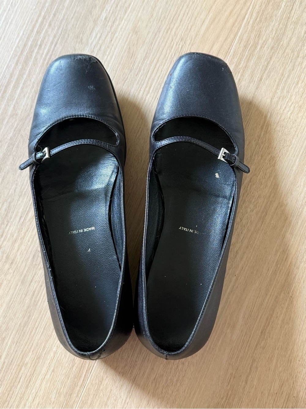 Prada Black Leather Mary Jane Flats for Women - Picture 5 of 5
